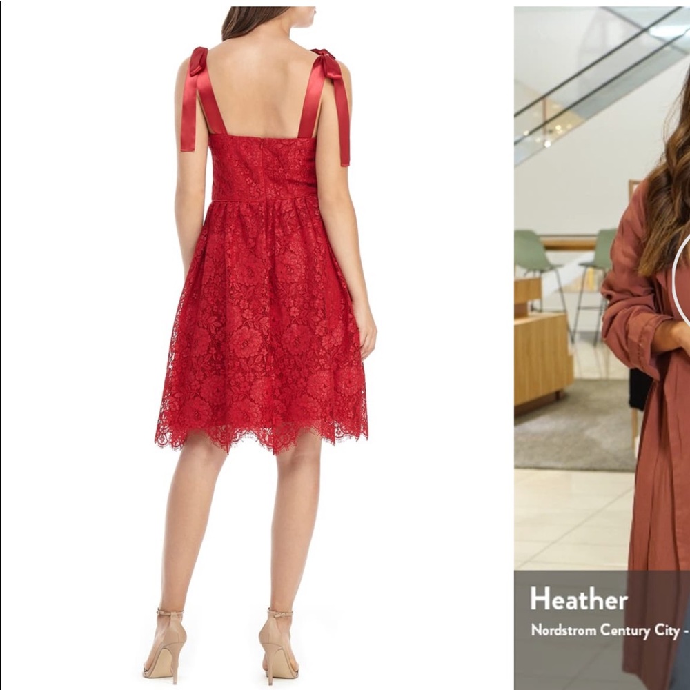 NWT GAL MEETS GLAM Lucia Satin Strap Lace - Picture 7 of 16